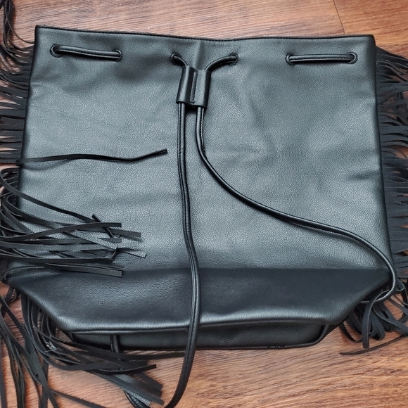 Victoria's Secret Fashion Show Black Leather Backpack Backstage Bag - Picture 4 of 11